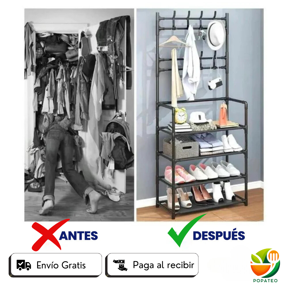 Organizador de Zapatos con Perchero - ¡Olvídate del desorden!
