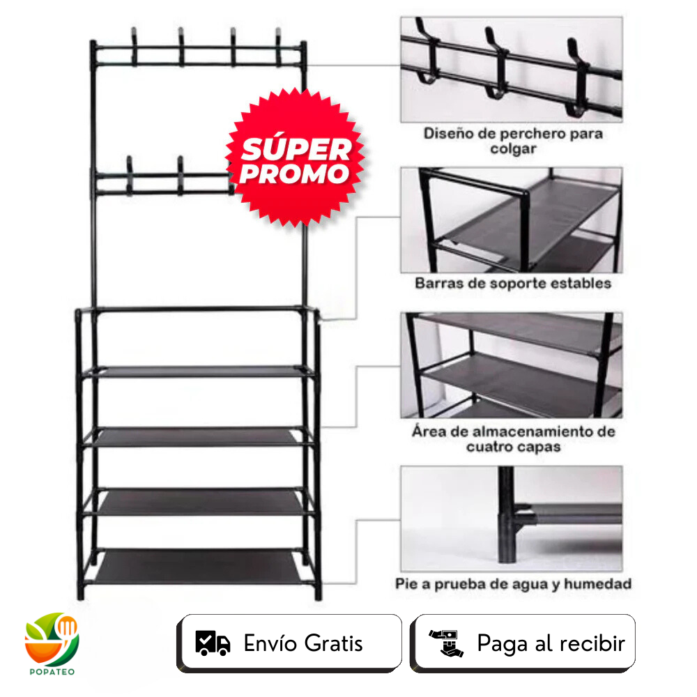 Organizador de Zapatos con Perchero - ¡Olvídate del desorden!